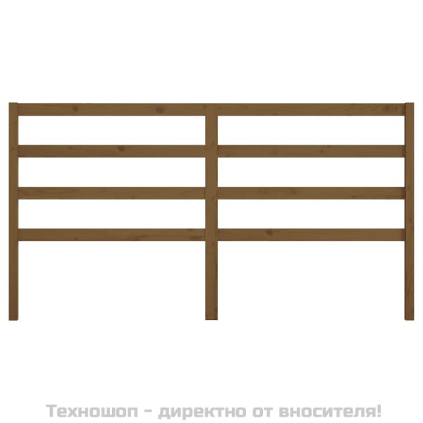 Горна табла за легло, меденокафява, 206x4x100 см, бор масив
