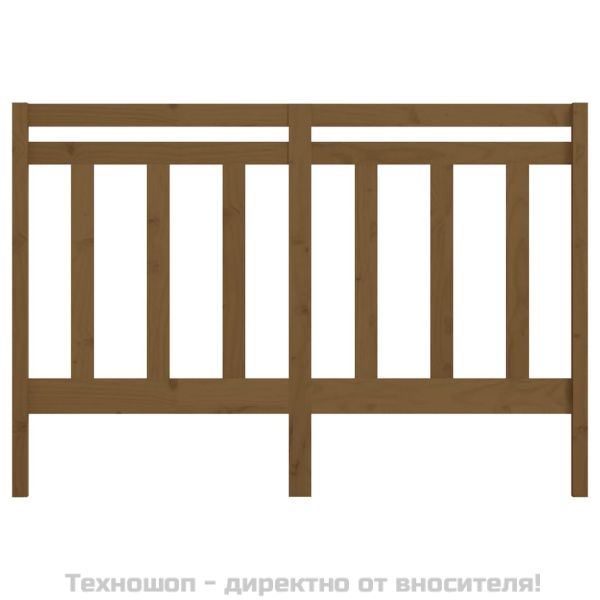Горна табла за легло, меденокафява, 166x4x100 см, бор масив
