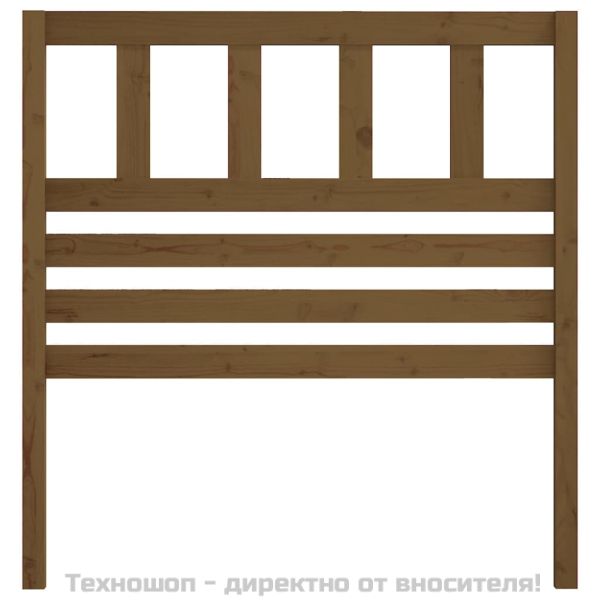 Горна табла за легло, меденокафява, 96x4x100 см, бор масив