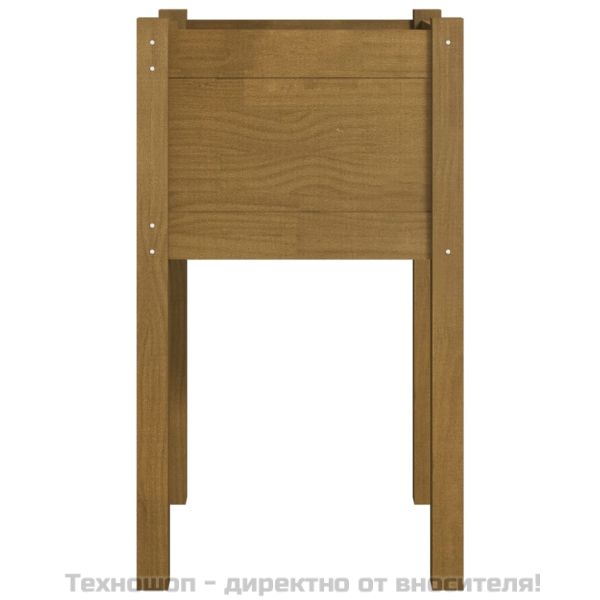 Градински сандъци, 2 бр, меденокафяви, 40x40x70 см, бор масив