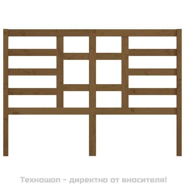 Горна табла за легло, меденокафява, 146x4x104 см, бор масив