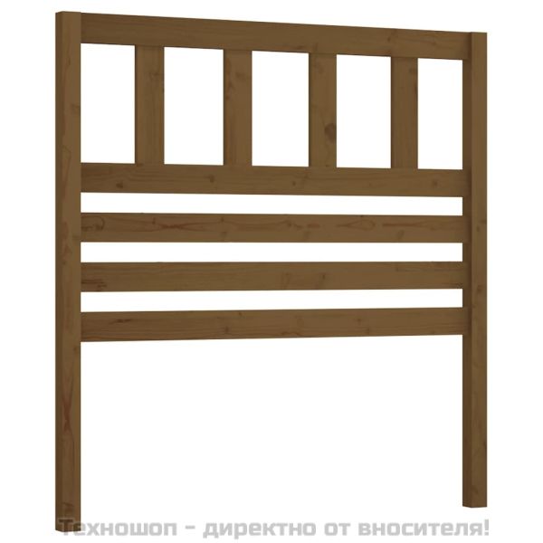 Горна табла за легло, меденокафява, 81x4x100 см, бор масив