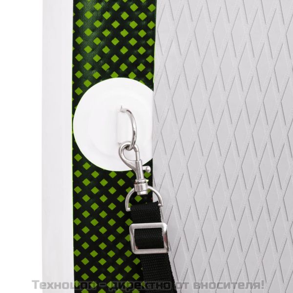 Комплект надуваем стендъп падълборд, зелен, 300x76x10 см