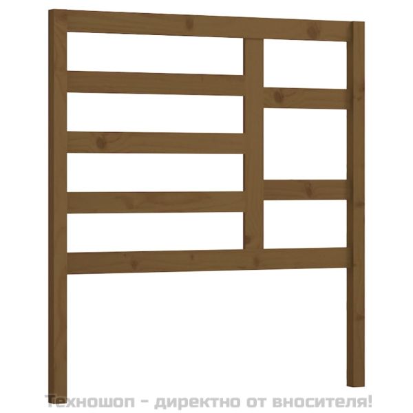 Горна табла за легло, меденокафява, 106x4x104 см, бор масив