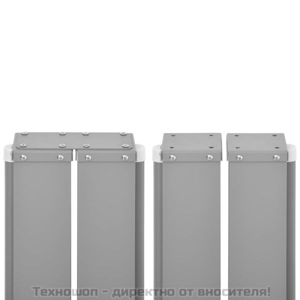 Прибираща се странична тента, червена, 140x600 см