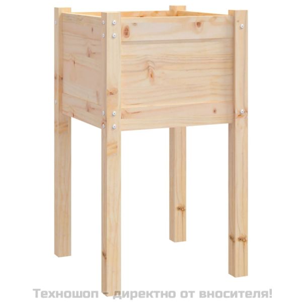 Градински сандък, 50x50x70 см, борово дърво масив