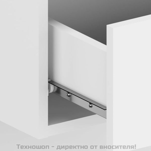 Нощно шкафче за стенен монтаж, бял гланц