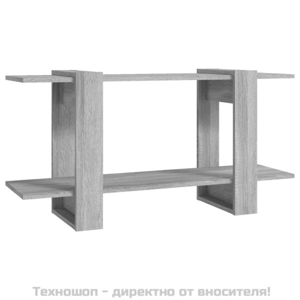 Библиотека, сив сонома, 100x30x51 см, инженерно дърво
