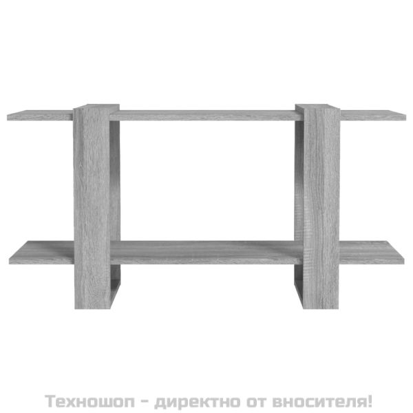 Библиотека, сив сонома, 100x30x51 см, инженерно дърво