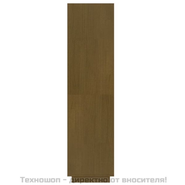 Библиотека/разделител за стая, меденокафява, 40x35x135 см, бор
