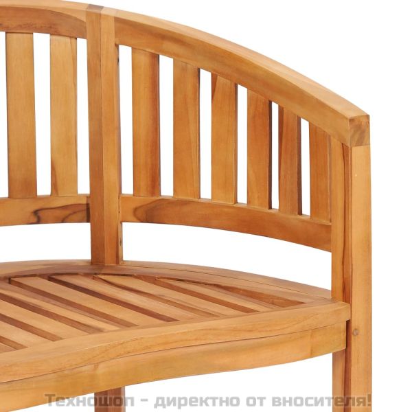 Стол с форма на банан, тиково дърво масив