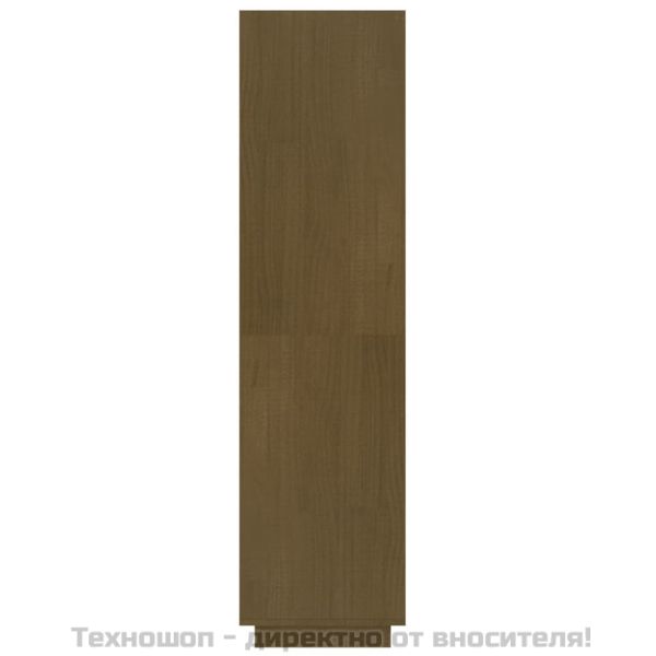 Библиотека/разделител за стая, меденокафява, 60x35x135 см, бор