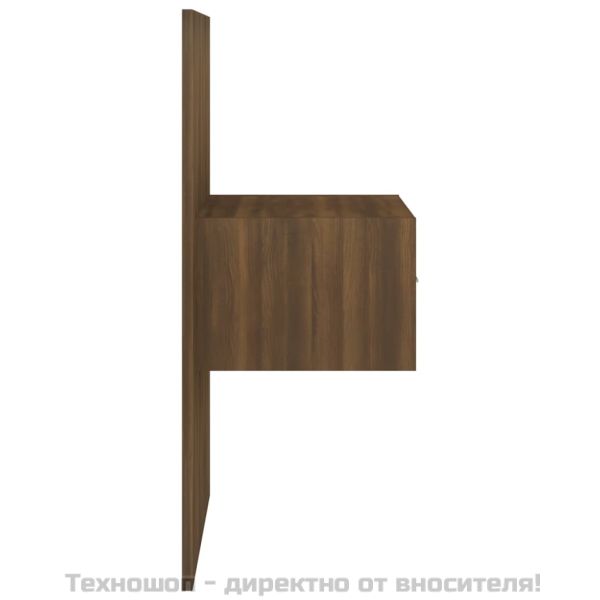 Нощно шкафче за стенен монтаж, кафяв дъб