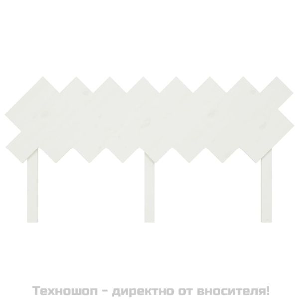 Горна табла за легло, бяла, 159,5 x 3 x 80,5 см, бор масив