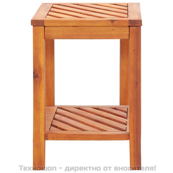 Странична маса, акациево дърво масив, 45x33x45 см
