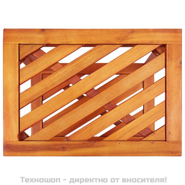 Странична маса, акациево дърво масив, 45x33x45 см