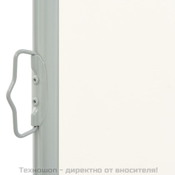 Прибираща се странична тента, 140х300 см, кремава