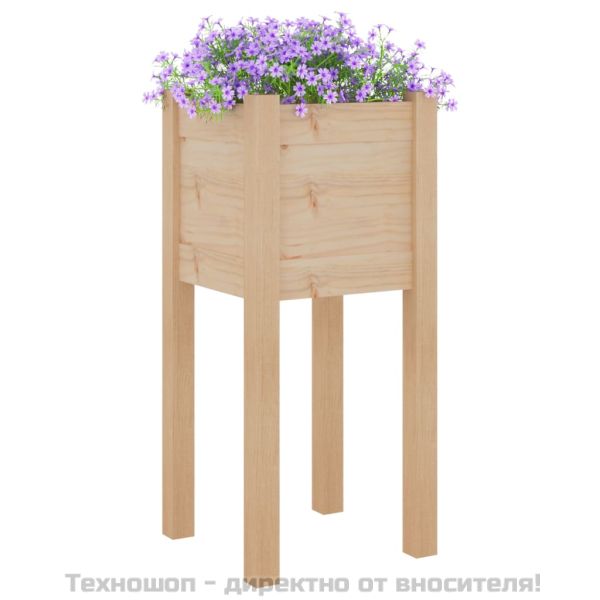 Градински сандъци, 2 бр, 31x31x70 см, борово дърво масив