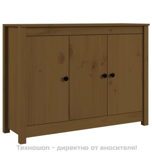 Сайдборд, меденокафяв, 100x35x74 см, бор масив