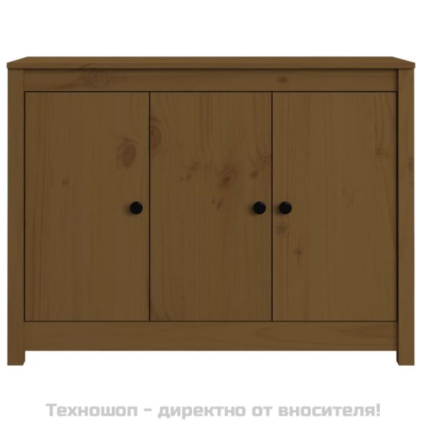 Сайдборд, меденокафяв, 100x35x74 см, бор масив