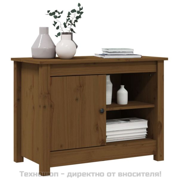 ТВ шкаф, меденокафяв, 70x36,5x52 см, бор масив