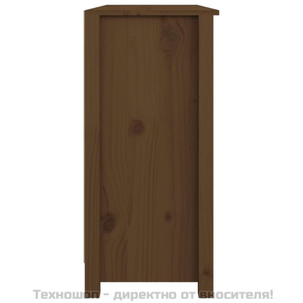 Сайдборд, меденокафяв, 100x35x74 см, бор масив