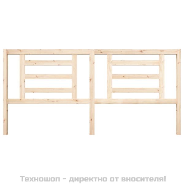 Горна табла за легло, 206x4x100 см, бор масив