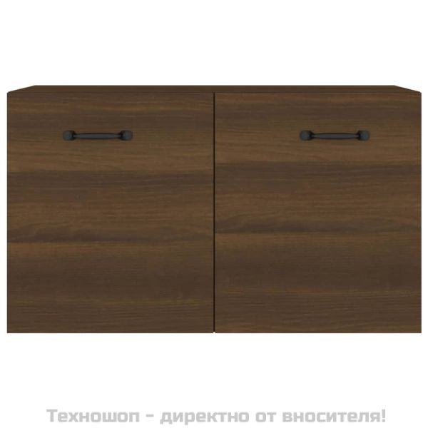 Стенен шкаф, кафяв дъб, 60x36,5x35 см, инженерно дърво