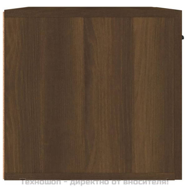 Стенен шкаф, кафяв дъб, 60x36,5x35 см, инженерно дърво