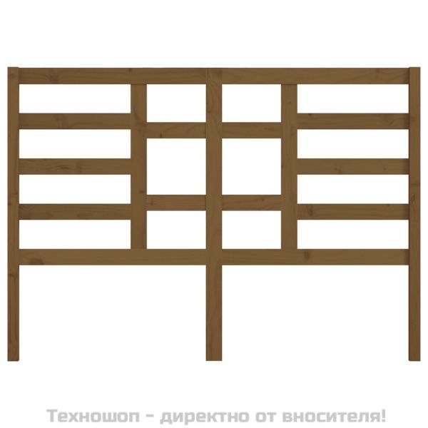 Горна табла за легло, меденокафява, 141x4x104 см, бор масив