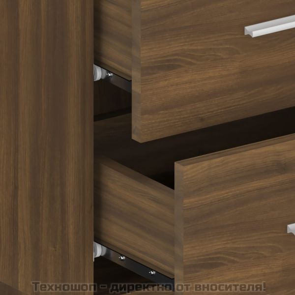 Нощно шкафче за стенен монтаж, кафяв дъб