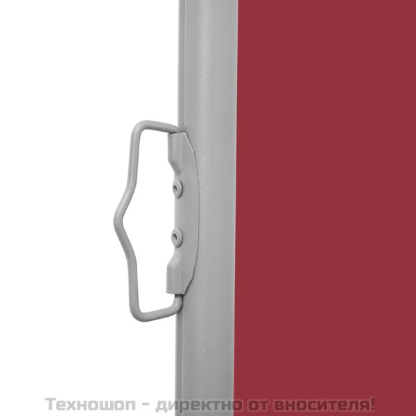 Прибираща се странична тента, червена, 140x1000 см