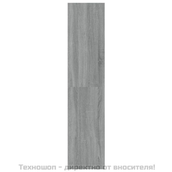 Библиотека/разделител за стая, сив сонома, 100x30x135 см