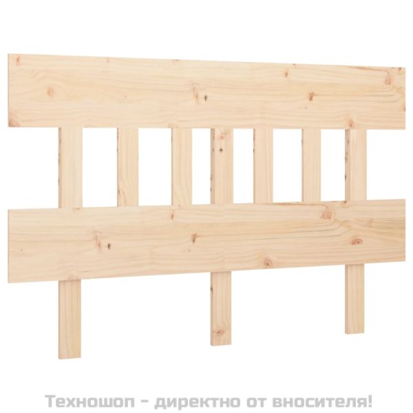 Горна табла за легло, 123,5x3x81 см, бор масив