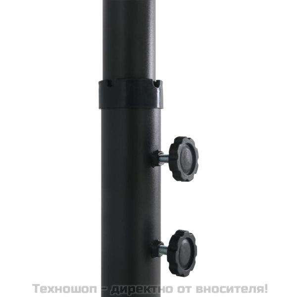 Градински чадър с алуминиев прът, 460x270 см, черен