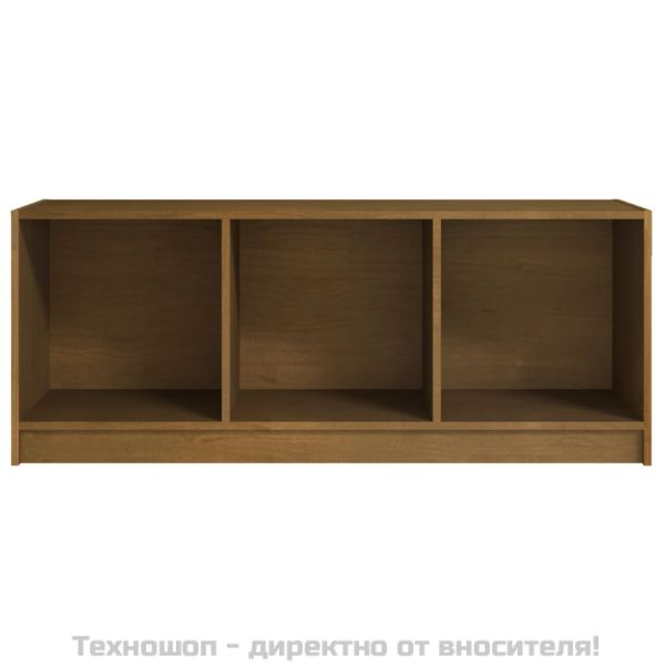 ТВ шкаф, меденокафяв, 104x33x41 см, бор масив