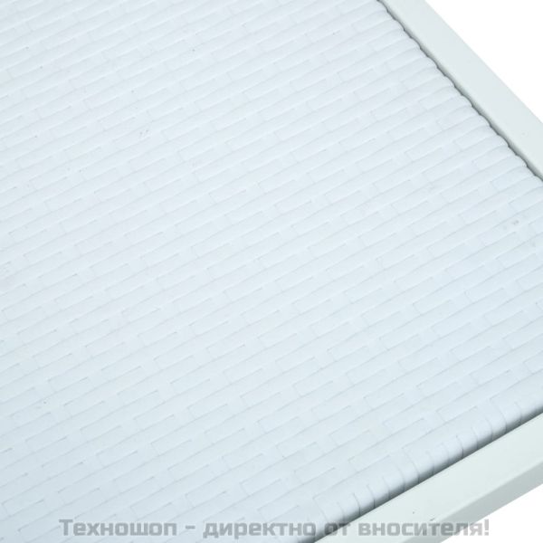 Градински столове, 4 бр, бели, пластмасов ратан