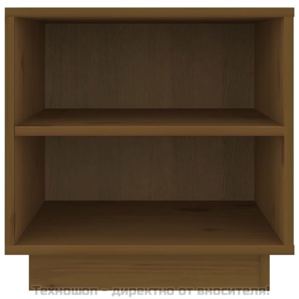 Нощни шкафчета, 2 бр, меденокафяви, 40x34x40 см, бор масив