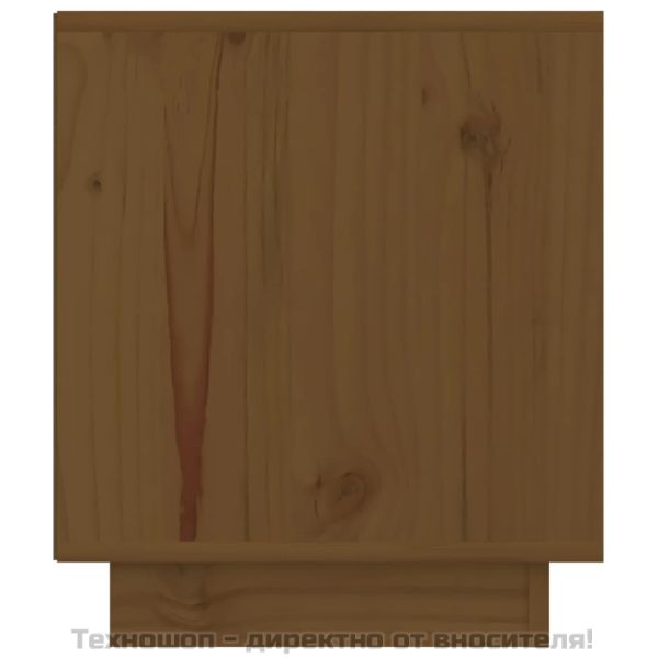 Нощни шкафчета, 2 бр, меденокафяви, 40x34x40 см, бор масив