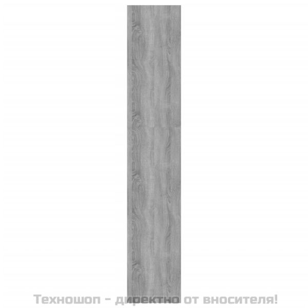 Библиотека/разделител сив сонома 60x30x166 см инженерно дърво