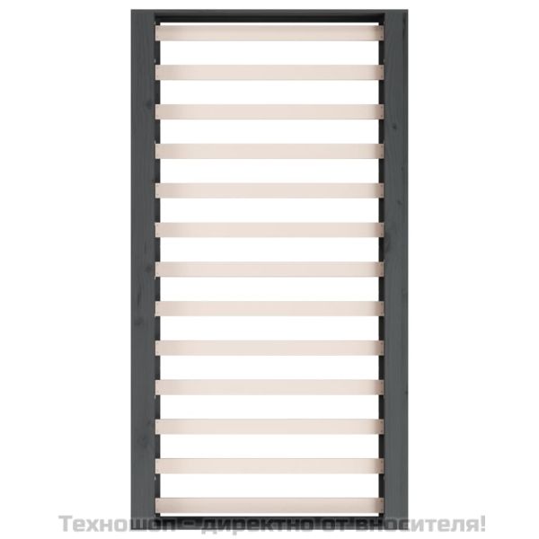 рамка за легло сиво 135x190 см Double масивно дърво