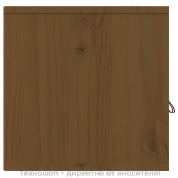 Стенни шкафове, 2 бр, меденокафяви, 80x30x30 см, бор масив