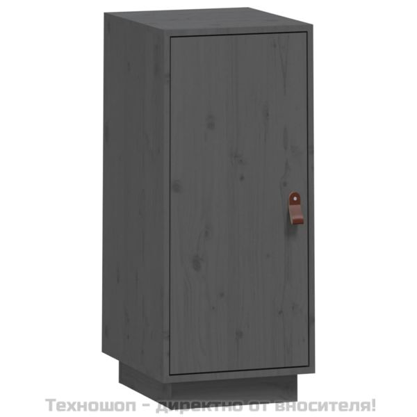 Сайдборд, сив, 34x40x75 см, бор масив