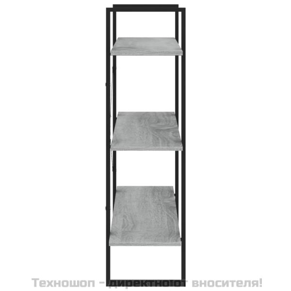 Библиотека, сив сонома, 80x30x105 см, инженерно дърво