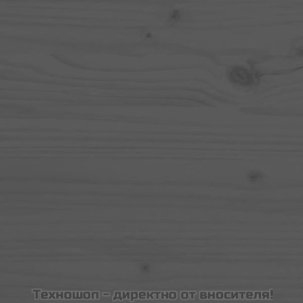 Нощно шкафче, сиво, 40x34x55 см, борово дърво масив