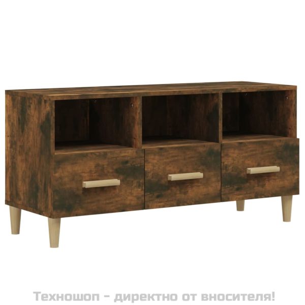 ТB шкаф, опушен дъб, 102x36x50 см, инженерно дърво