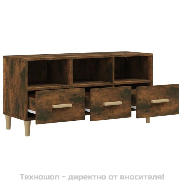 ТB шкаф, опушен дъб, 102x36x50 см, инженерно дърво