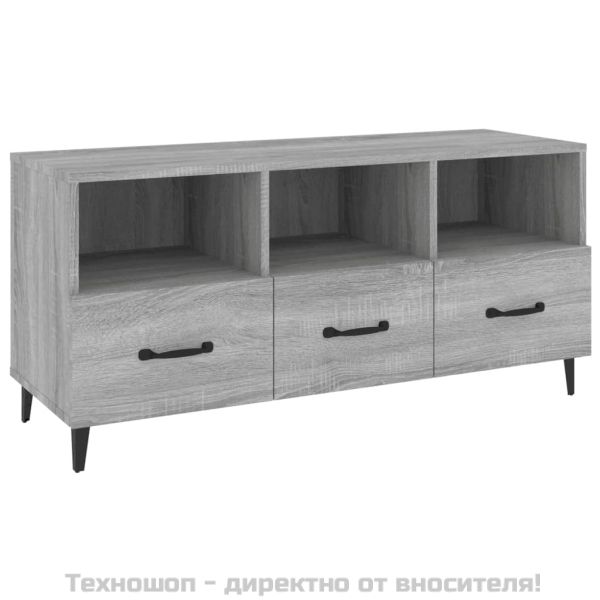 ТB шкаф, сив сонома, 102x35x50 см, инженерно дърво