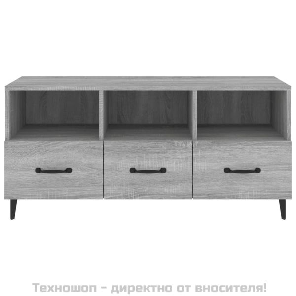 ТB шкаф, сив сонома, 102x35x50 см, инженерно дърво