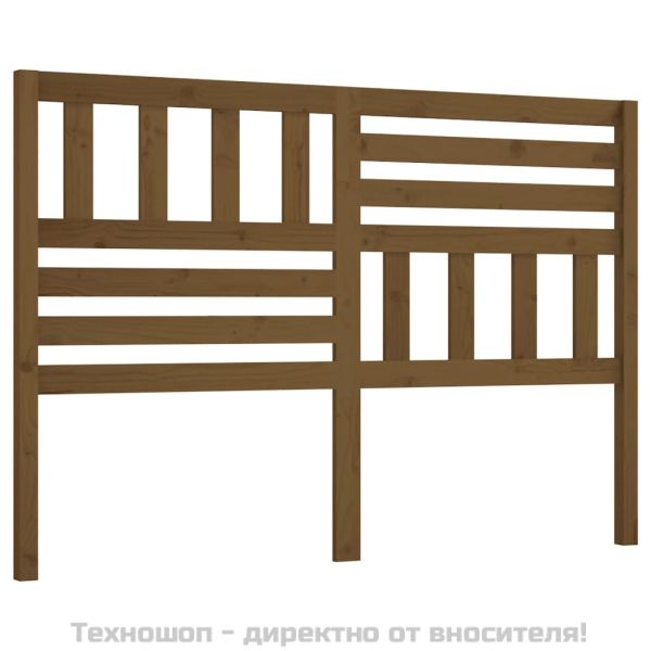 Горна табла за легло, меденокафява, 141x4x100 см, бор масив